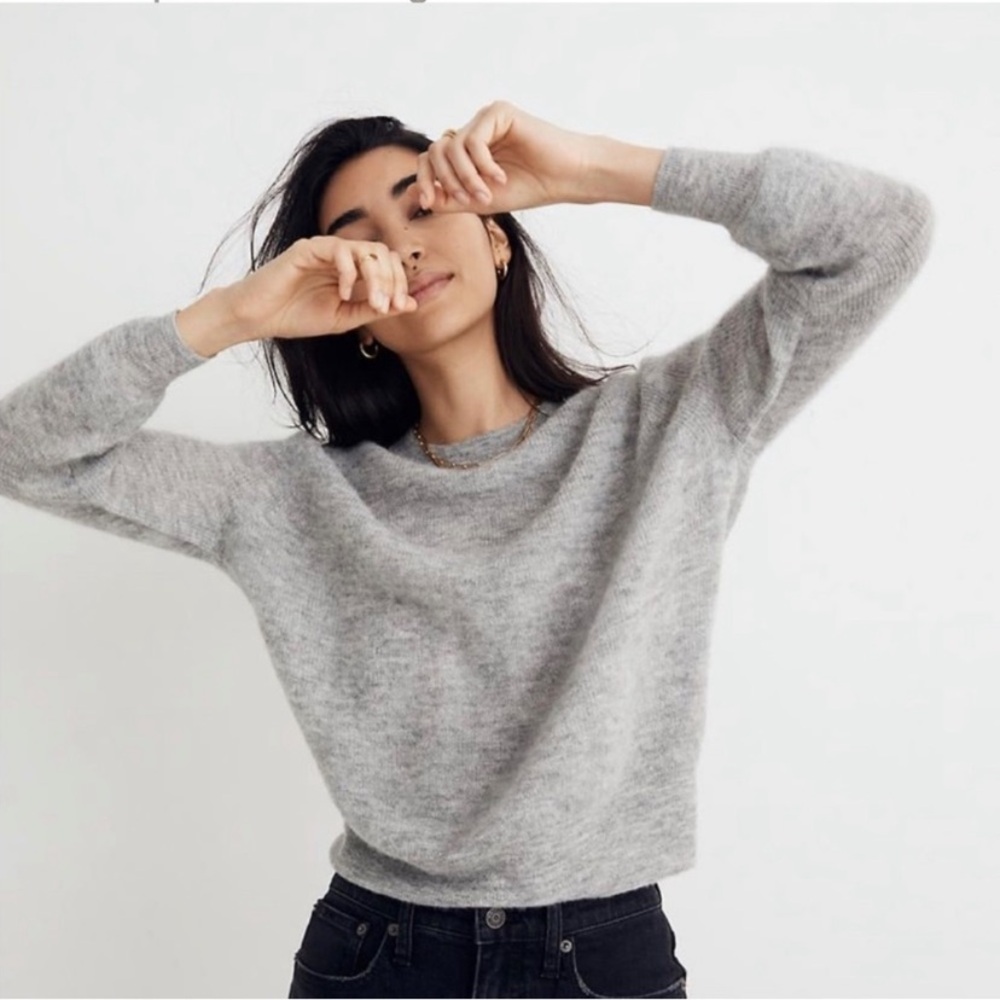 Madewell Alpaca-blend Elliston Crop Pullover Sweater